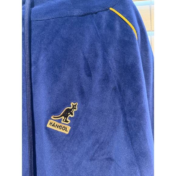 Kangol Velour Hoodie Royal Blue Kangaroo Logo Men's XXL - Picture 2 of 5